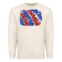 Sandshell Patriotic tie dye background Premium Sweatshirt - CowGirlArtShop