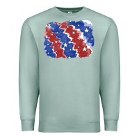 Seafoam Patriotic tie dye background Premium Sweatshirt - CowGirlArtShop