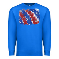 True Royal Patriotic tie dye background Premium Sweatshirt - CowGirlArtShop