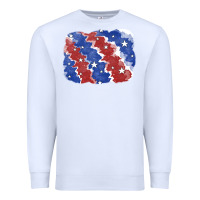 White Patriotic tie dye background Premium Sweatshirt - CowGirlArtShop