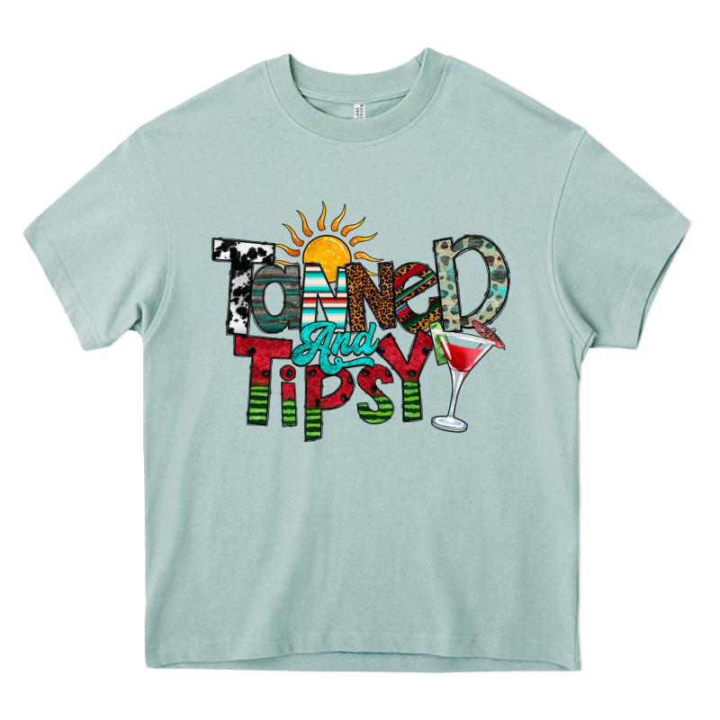 Tanned And Tipsy Heavy Core Tee by CowhideDigitalArt | Teevron