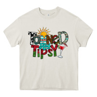 Cream Tanned And Tipsy Heavy Core Tee - CowhideDigitalArt