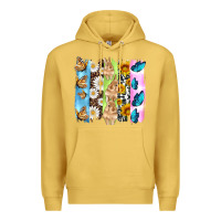 Antique Gold easter bunny butterfly daisy and sunflower with cowhide and  leopard b Premium Hoodie - Artiststas