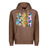 Chestnut easter bunny butterfly daisy and sunflower with cowhide and  leopard b Premium Hoodie - Artiststas