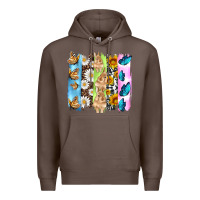 Coffee easter bunny butterfly daisy and sunflower with cowhide and  leopard b Premium Hoodie - Artiststas