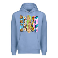 Colony Blue easter bunny butterfly daisy and sunflower with cowhide and  leopard b Premium Hoodie - Artiststas
