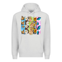 Dove Grey easter bunny butterfly daisy and sunflower with cowhide and  leopard b Premium Hoodie - Artiststas