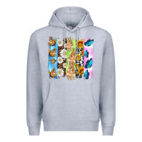 Heather Grey easter bunny butterfly daisy and sunflower with cowhide and  leopard b Premium Hoodie - Artiststas