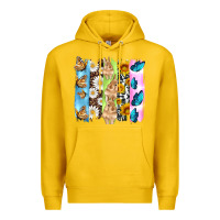 Lemon easter bunny butterfly daisy and sunflower with cowhide and  leopard b Premium Hoodie - Artiststas