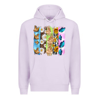 Lilac easter bunny butterfly daisy and sunflower with cowhide and  leopard b Premium Hoodie - Artiststas