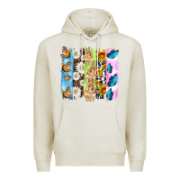 Oatmeal Heather easter bunny butterfly daisy and sunflower with cowhide and  leopard b Premium Hoodie - Artiststas