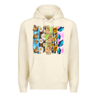 Sandshell easter bunny butterfly daisy and sunflower with cowhide and  leopard b Premium Hoodie - Artiststas
