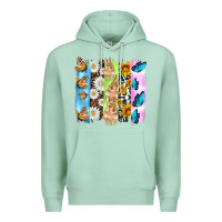 Seafoam easter bunny butterfly daisy and sunflower with cowhide and  leopard b Premium Hoodie - Artiststas