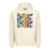 Tofu easter bunny butterfly daisy and sunflower with cowhide and  leopard b Premium Hoodie - Artiststas