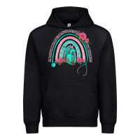 Black nurse life spring stethoscope heart rainbow Urban Hoodie - BarkalooDesign