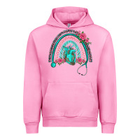 Fuchsia Pink nurse life spring stethoscope heart rainbow Urban Hoodie - BarkalooDesign