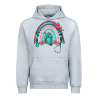 Heather Grey nurse life spring stethoscope heart rainbow Urban Hoodie - BarkalooDesign