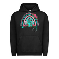 Pigment Black nurse life spring stethoscope heart rainbow Urban Hoodie - BarkalooDesign