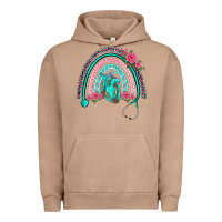 Pigment Burro nurse life spring stethoscope heart rainbow Urban Hoodie - BarkalooDesign