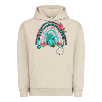 Pigment French Oak nurse life spring stethoscope heart rainbow Urban Hoodie - BarkalooDesign