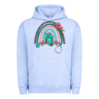 Pigment Grape Ice nurse life spring stethoscope heart rainbow Urban Hoodie - BarkalooDesign