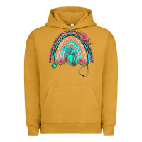 Pigment Peanut Butter nurse life spring stethoscope heart rainbow Urban Hoodie - BarkalooDesign