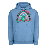 Pigment Pebble Blue nurse life spring stethoscope heart rainbow Urban Hoodie - BarkalooDesign