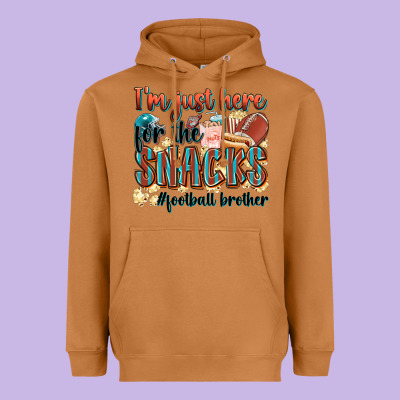 I'm Just Here For The Snacks #american Football Br Heavyweight Hoodie Designed By Zillion Design Studio
