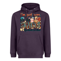 Plum i'm just here for the snacks #american football br Heavyweight Hoodie - Zillion Design Studio