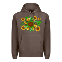 Coffee st patricks sunflowers with shamrock and glitters with leopard Premium Hoodie - Artiststas