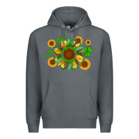 Rock st patricks sunflowers with shamrock and glitters with leopard Premium Hoodie - Artiststas