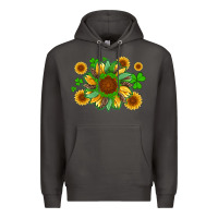Smoke st patricks sunflowers with shamrock and glitters with leopard Premium Hoodie - Artiststas