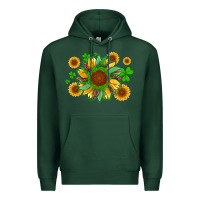 Sports Green st patricks sunflowers with shamrock and glitters with leopard Premium Hoodie - Artiststas
