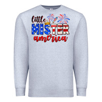 Heather Grey little mister america Premium Sweatshirt - Neo Western