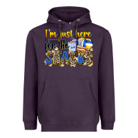 Plum i'm just here for the snacks volleyball Heavyweight Hoodie - Zillion Design Studio