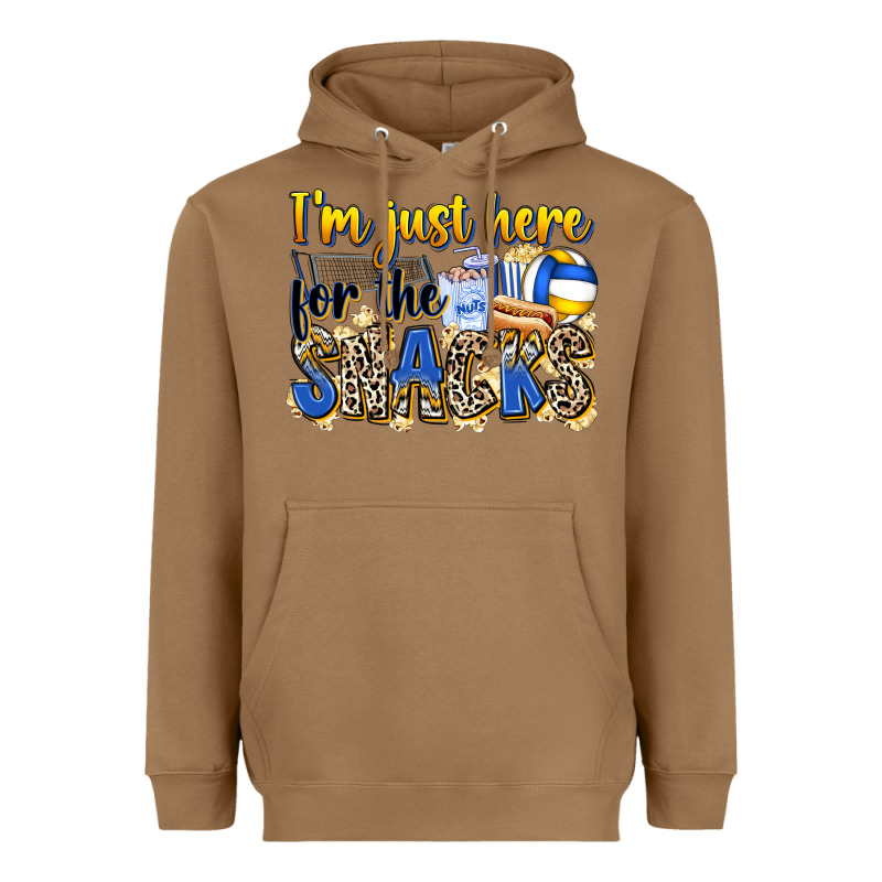 I'm Just Here For The Snacks Volleyball Heavyweight Hoodie by Zillion Design Studio | Teevron