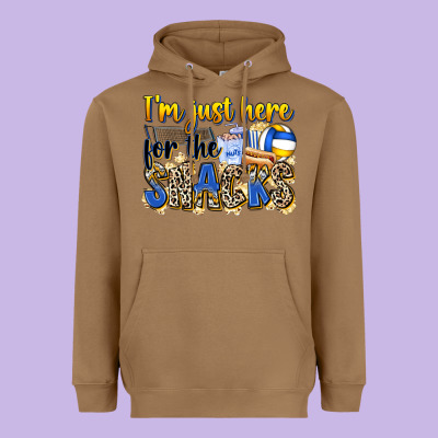 I'm Just Here For The Snacks Volleyball Heavyweight Hoodie Designed By Zillion Design Studio
