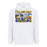 White i'm just here for the snacks volleyball Heavyweight Hoodie - Zillion Design Studio