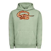 Pigment Oil Green Copperhead Snake Illustrations Urban Hoodie - LillyAllenDesigns