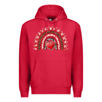 Cardinal valentine's day rainbow with heart Premium Hoodie - AdoDesignShop