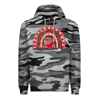 Slate Camo valentine's day rainbow with heart Premium Hoodie - AdoDesignShop