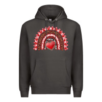 Smoke valentine's day rainbow with heart Premium Hoodie - AdoDesignShop