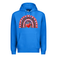True Royal valentine's day rainbow with heart Premium Hoodie - AdoDesignShop