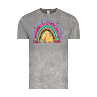 Easter Flowers And Butterfly With Chicks Rainbow Vintage Tee | Teevron