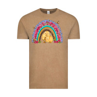 Vintage Coffee easter flowers and butterfly with chicks rainbow Vintage Tee - Artiststas