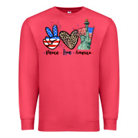 Cardinal Peace love america 4th of july Premium Sweatshirt - CowGirlArtShop