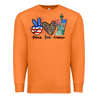 Carrot Peace love america 4th of july Premium Sweatshirt - CowGirlArtShop