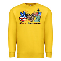 Lemon Peace love america 4th of july Premium Sweatshirt - CowGirlArtShop