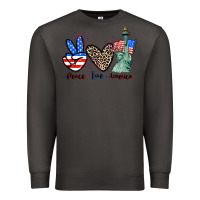 Smoke Peace love america 4th of july Premium Sweatshirt - CowGirlArtShop