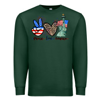 Sports Green Peace love america 4th of july Premium Sweatshirt - CowGirlArtShop